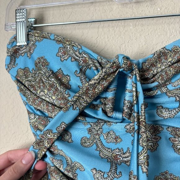 ZIMMERMANN Fiesta Square Link One-Piece Boho Printed Swimsuit Size 1 - Picture 10 of 15